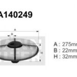 A140249 Filtr powietrza Denckermann