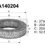A140204 Filtr powietrza Denckermann