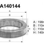 A140144 Filtr powietrza Denckermann