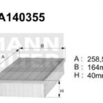 A140355 Filtr powietrza Denckermann