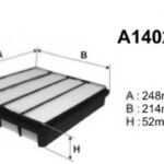 A140276 Filtr powietrza Denckermann