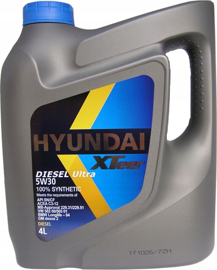 HYUNDAI XTeer 5W30 5W-30 Diesel ULTRA -4L olej OEM