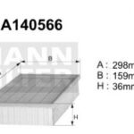 A140566 Filtr powietrza Denckermann