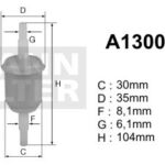 A130003 (PS842, A130025 ) filtr paliwaDENCKERMANN