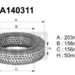 A140311 Filtr powietrza Denckermann