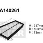 A140261 Filtr powietrza Denckermann