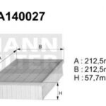 A140027 Filtr powietrza Denckermann
