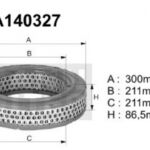 A140327 Filtr powietrza Denckermann
