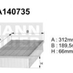 A140735 Filtr powietrza Denckermann