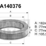 A140376 Filtr powietrza Denckermann