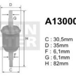 A130008 filtr paliwa DENCKERMANN