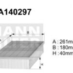 A140297 Filtr powietrza Denckermann