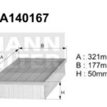 A140167 Filtr powietrza Denckermann