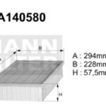 A140580 Filtr powietrza Denckermann