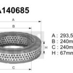 A140685 (AR232/2) filtr powietrzaDENCKERMANN