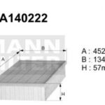 A140222 Filtr powietrza Denckermann