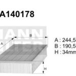 A140178 (AP155) Filtr powietrzaDENCKERMANN