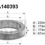 A140393 Filtr powietrza Denckermann