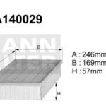A140029 (AP091) Filtr powietrzaDENCKERMANN