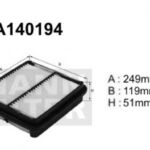 A140194 Filtr powietrza Denckermann