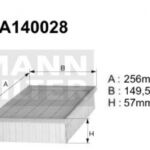 A140028 (AP026) Filtr powietrzaDENCKERMANN