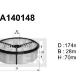 A140148 Filtr powietrza Denckermann