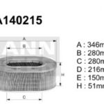 A140215 Filtr powietrza Denckermann