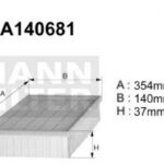 A140681 Filtr powietrza Denckermann