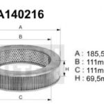 A140216 Filtr powietrza Denckermann