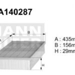 A140287 Filtr powietrza Denckermann