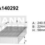 A140292 Filtr powietrza Denckermann