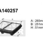 A140257 Filtr powietrza Denckermann