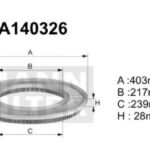 A140326 Filtr powietrza Denckermann