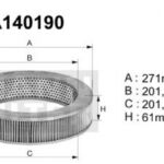 A140190 Filtr powietrza Denckermann