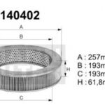 A140402 Filtr powietrza Denckermann