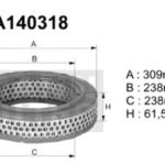 A140318 Filtr powietrza Denckermann