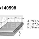 A140598 Filtr powietrza Denckermann