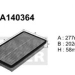 A140364 Filtr powietrza Denckermann