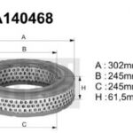 A140468 Filtr powietrza Denckermann