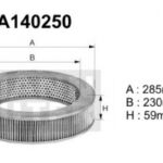 A140250 Filtr powietrza Denckermann