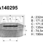 A140295 Filtr powietrza Denckermann