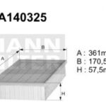 A140325 Filtr powietrza Denckermann