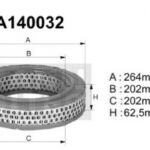 A140032 (AR276) Filtr powietrzaDENCKERMANN