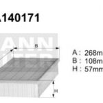 A140171 Filtr powietrza Denckermann