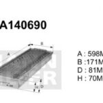 A140690 Filtr powietrza Denckermann