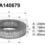 A140679 Filtr powietrza Denckermann