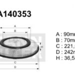 A140353 Filtr powietrza Denckermann