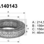 A140143 Filtr powietrza Denckermann