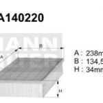 A140220 Filtr powietrza Denckermann