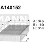 A140152 Filtr powietrza Denckermann